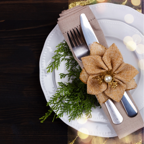 Table 1 Christmas Table Decoration on plate